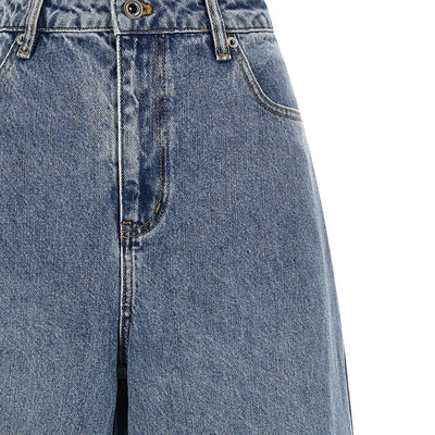 Self-Portrait Blue Barrel Leg Jeans