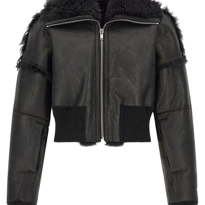 Rick Owens Flight Jkt Cropped Bomber Jacket