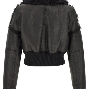 Rick Owens Flight Jkt Cropped Bomber Jacket