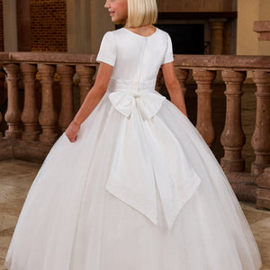 Girls Short Sleeve Gown by Rachel Allan RB9172