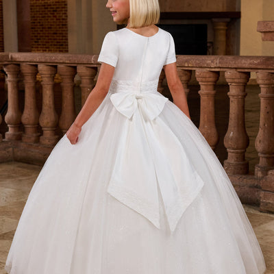 Girls Short Sleeve Gown by Rachel Allan RB9172