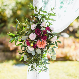 DIY Floral Garden Arch with Wedding Chicks