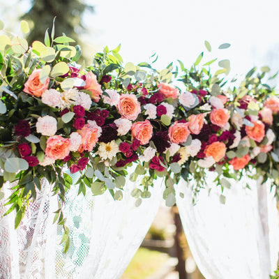 DIY Floral Garden Arch with Wedding Chicks