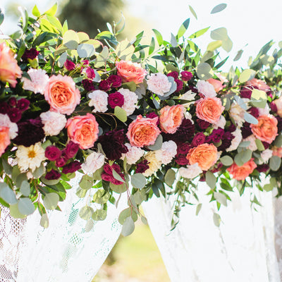 DIY Floral Garden Arch with Wedding Chicks