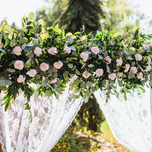 DIY Floral Garden Arch with Wedding Chicks