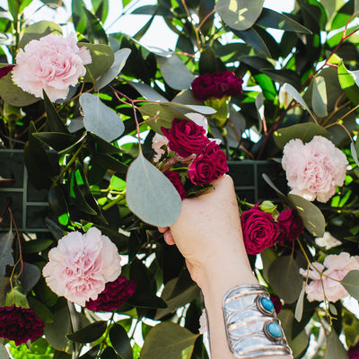 DIY Floral Garden Arch with Wedding Chicks