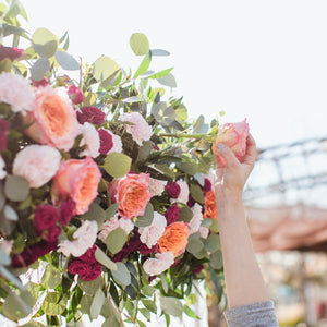 DIY Floral Garden Arch with Wedding Chicks