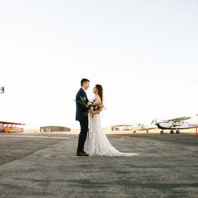 Vintage Burgundy and Blush Air Force Styled Wedding
