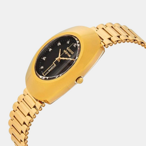 Diastar Men Quartz Black Dial Analog Stainless Steel Watch R12304313