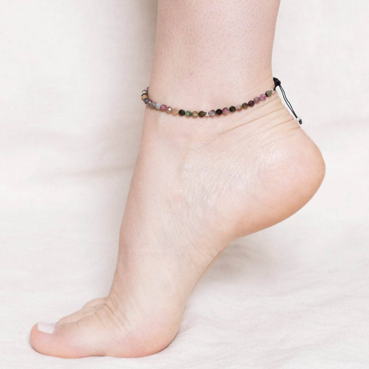 Rainbow Tourmaline Energy Anklet