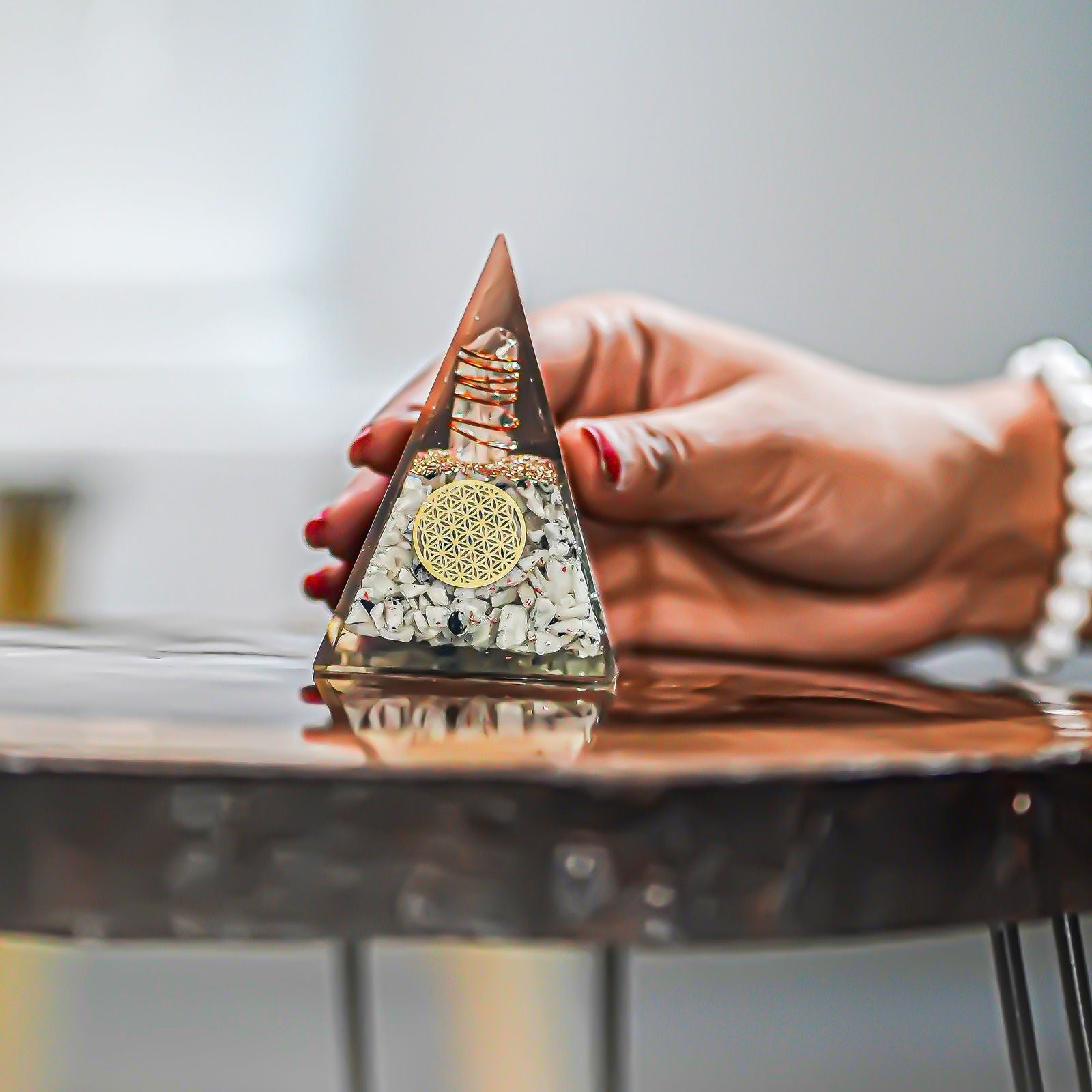 Rainbow Moonstone Nubian Pyramid