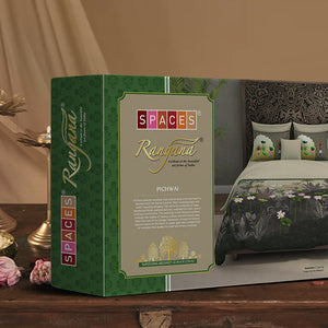 Ornate Dark Red 100% Cotton King Size Bedsheet Rangana Digital - By Occasions