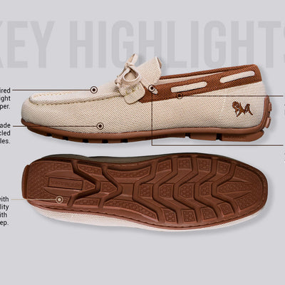 ReLive Knit Boat Loafers : Beige