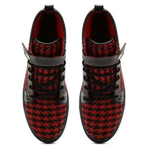 Red Classic Houndstooth High_Tops for Women (discontinued)