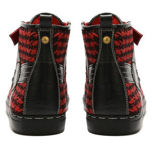 Red Classic Houndstooth High_Tops for Women (discontinued)