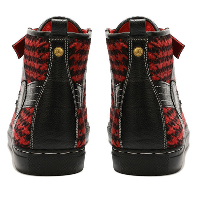 Red Classic Houndstooth High_Tops for Women (discontinued)