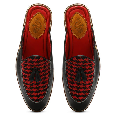 Red Houndstoth_  Mules_ for Men (discontinued)