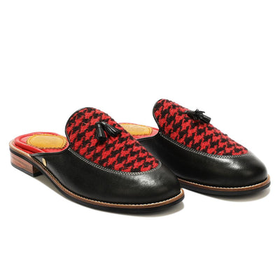 Red Houndstoth_  Mules_ Women (discontinued)
