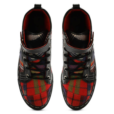 Red Tartans HighTops_  For Men (discontinued)