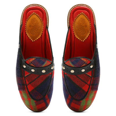 Red Tartans Mule_ For Women (discontinued)
