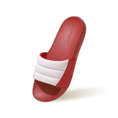 Squooshy Slides for Women : Red-White