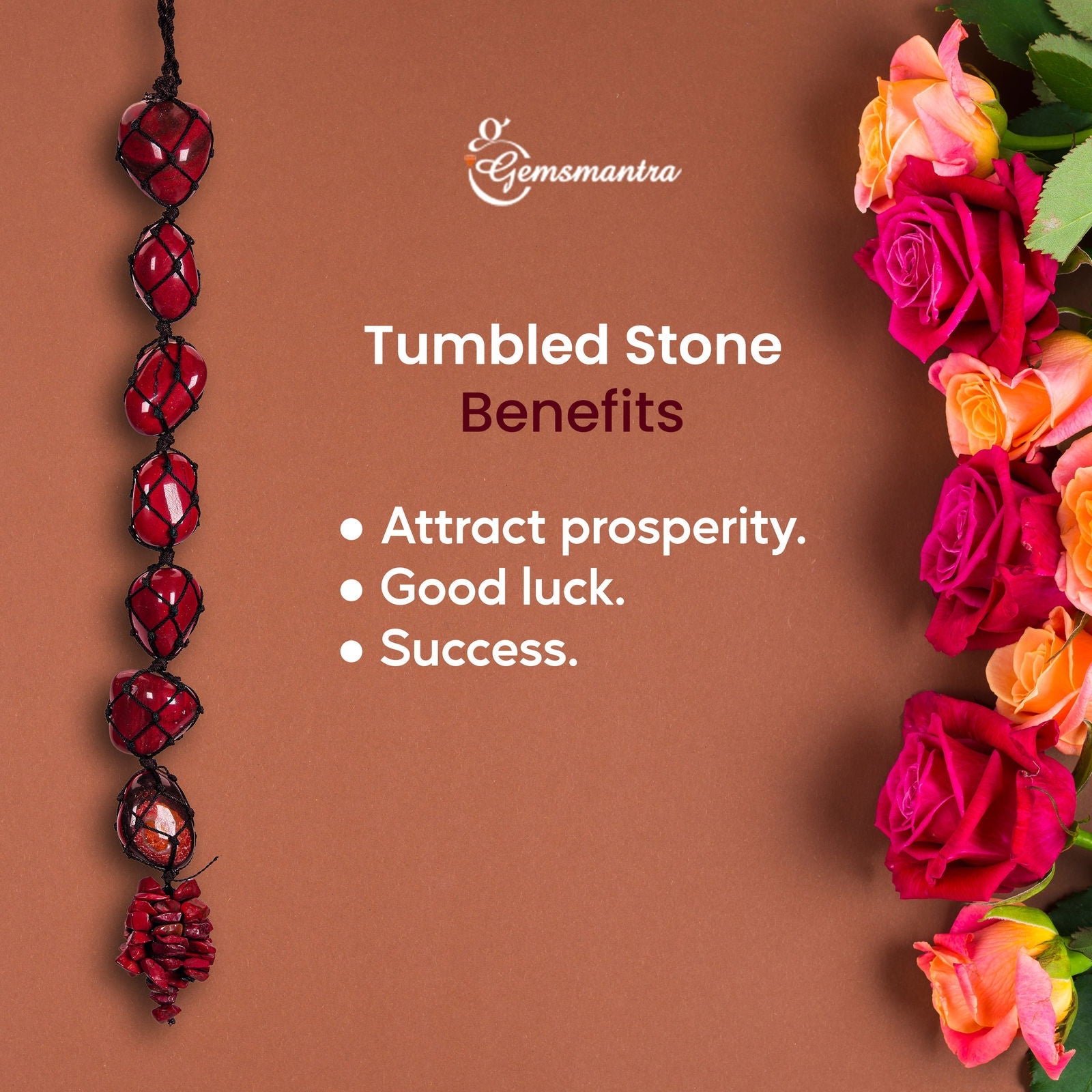 Red Jasper Tumbled Hanging