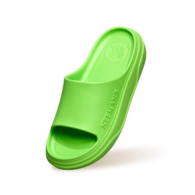 Cushers Slides For Men : Neon Green