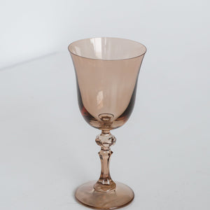 Estelle Colored Regal Goblet - Set of 6 {Mocha Mousse (Our Amber Smoke)}