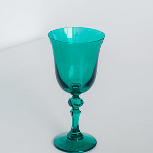 Estelle Colored Regal Goblet - Set of 2 {Emerald Green}