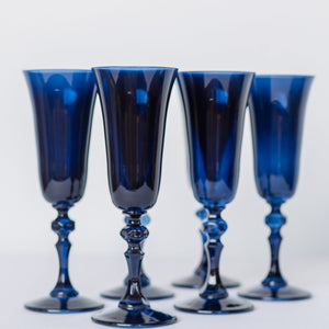 Estelle Colored Regal Flute - Set of 6 {Midnight Blue}