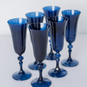 Estelle Colored Regal Flute - Set of 6 {Midnight Blue}