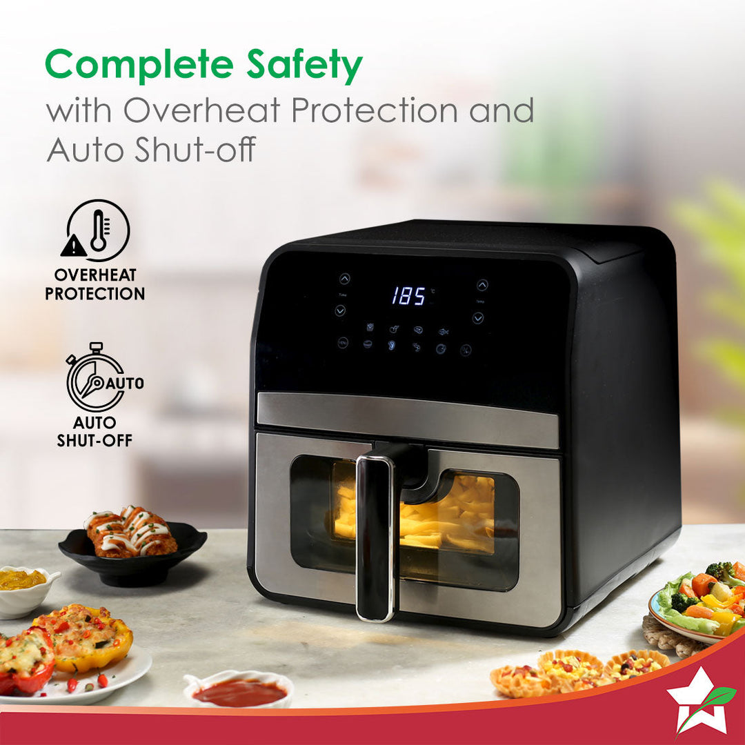 Regenta Digital Air Fryer with Window | 1800W, 6.5L.