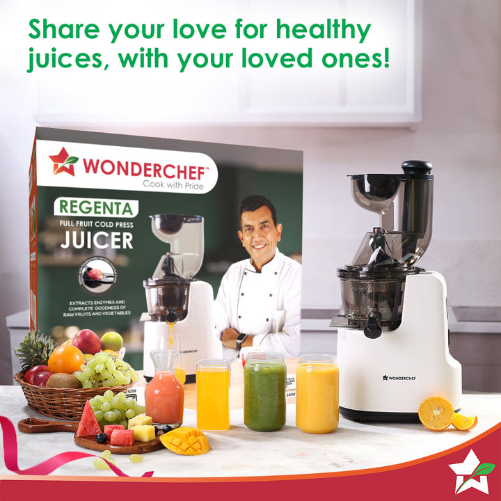 Regenta Full Fruit Juicer | Professional Cold Press | High Juice Yield