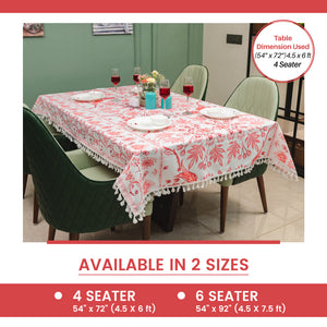 Sicilia : Anti Skid & Water resistant Linen textured Premium table cover for dining table - Rhythm