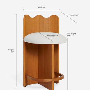 Ripple Counter Stool by Sarah Sherman Samuel