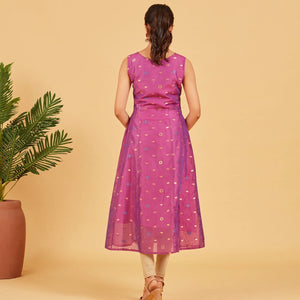Purple Chanderi Kurta