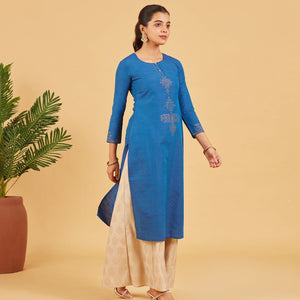 Solid Royal Blue Kurta