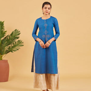 Solid Royal Blue Kurta