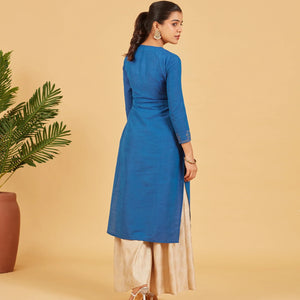 Solid Royal Blue Kurta