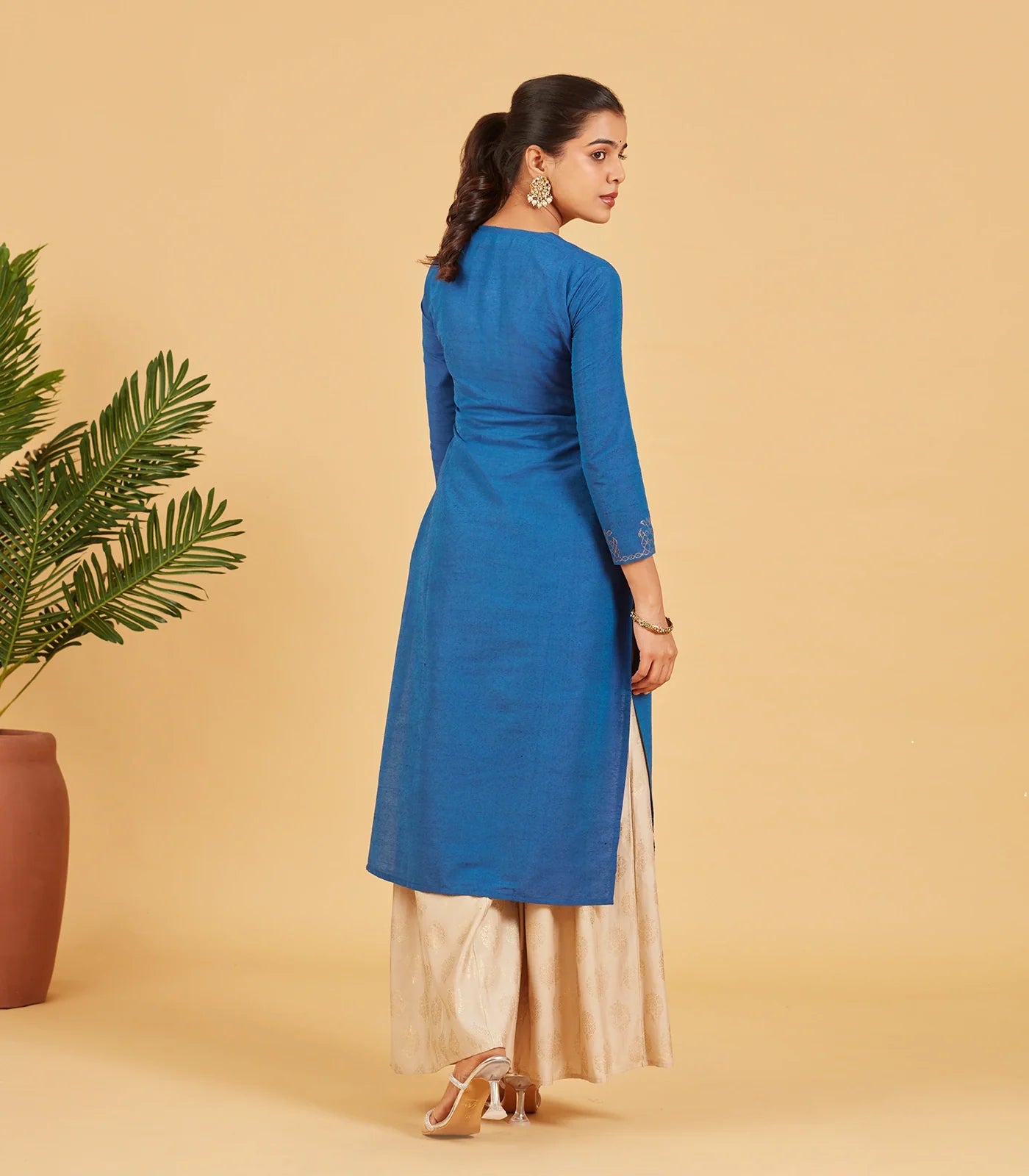 Solid Royal Blue Kurta