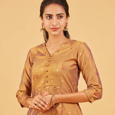 Antique Gold Festive Kurta