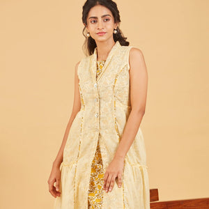 Yellow Layered Tier Dress