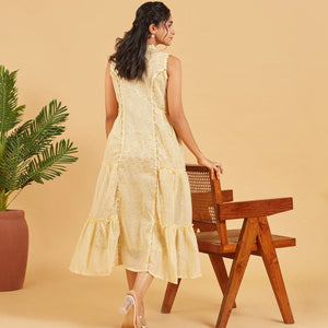 Yellow Layered Tier Dress