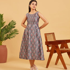 Grey Ikat Dress