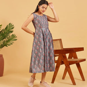 Grey Ikat Dress