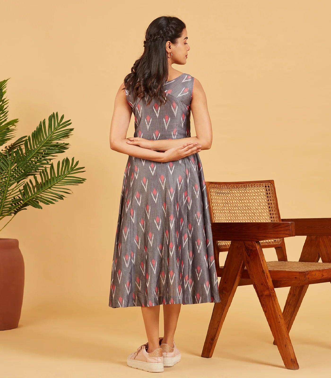 Grey Ikat Dress