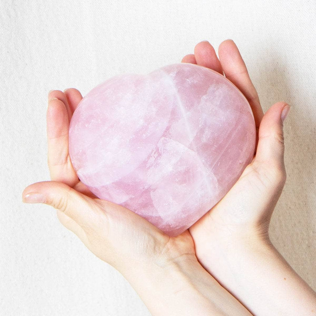 Rose Quartz Hearts - AAA Premium Quality