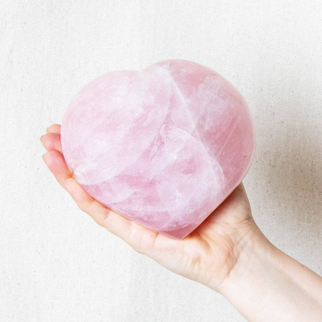 Rose Quartz Hearts - AAA Premium Quality