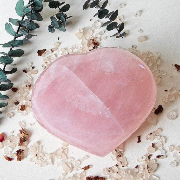 Rose Quartz Hearts - AAA Premium Quality