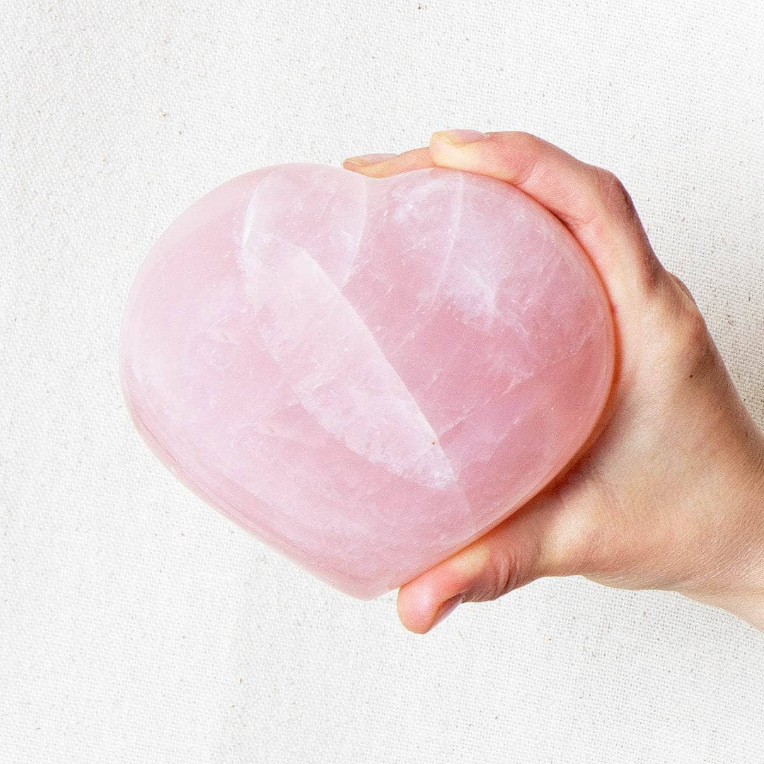 Rose Quartz Hearts - AAA Premium Quality